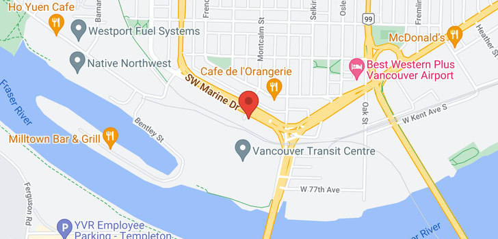 map of 1350 - 1360 SW MARINE DRIVE